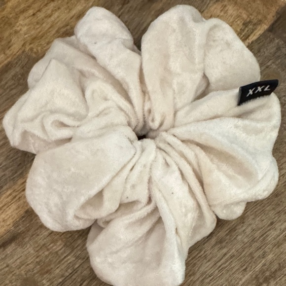 XXL Hair Scrunchies Trio - Gray, Tan, Cream - Picture 3 of 4